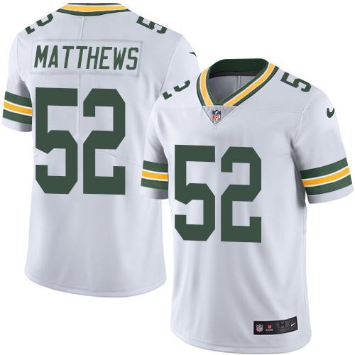 Green Bay Packers #52 MATTEWS White NFL Jersey