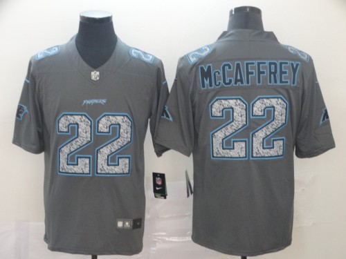 Carolina Panthers 22 Christian McCaffrey Gray Camo Vapor Untouchable Limited Jersey
