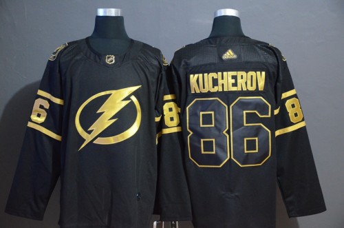 Tampa Bay Lightning 86 Nikita Kucherov Black Gold Jersey