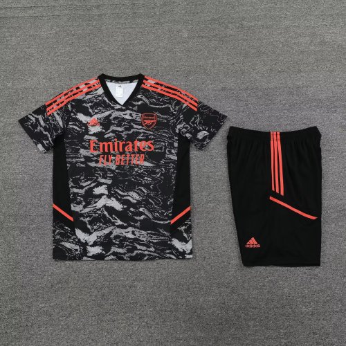 Adult Uniform 2023-2024 Arsenal Black Camo Soccer Training Jersey Shorts