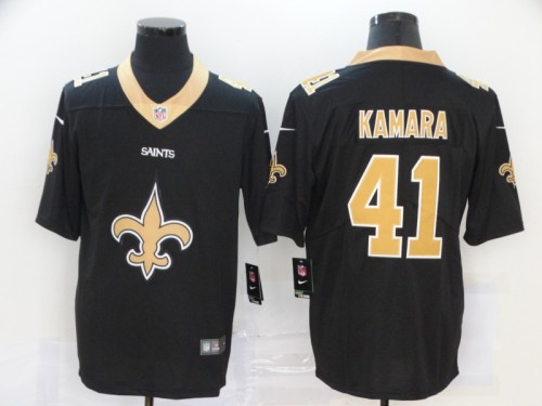 New Orleans Saints 41 Alvin Kamara Black Team Big Logo Vapor Untouchable Limited Jersey