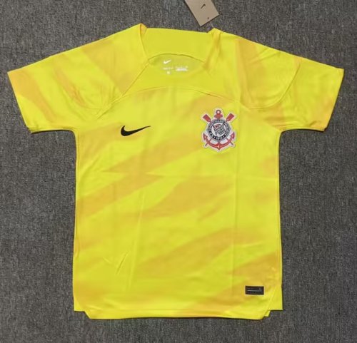 Fans Version 2023-2024 Corinthians Yellow Goalkeeper Soccer Jersey