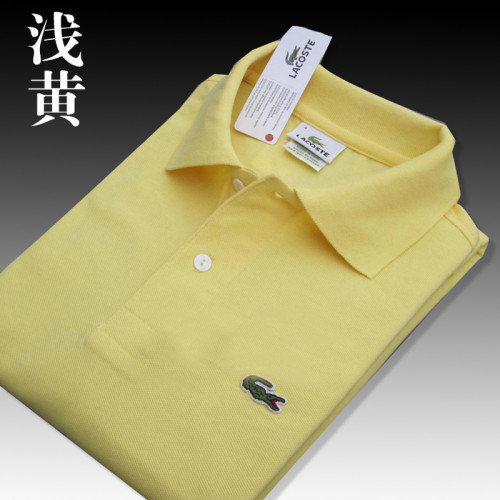 Light Yellow Classic La-coste Polo Same Style for Men and Women