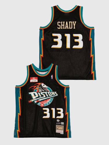 Detroit Pistons 313 Shady Black NBA Jersey