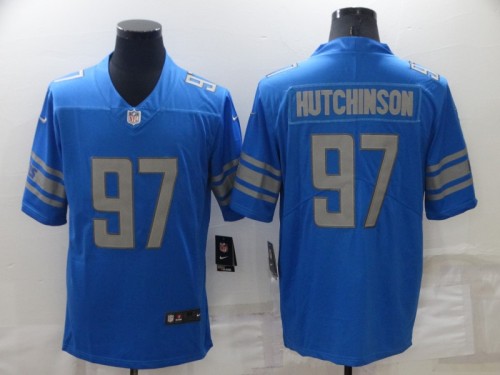 Lions 97 Aidan Hutchinson Blue 2022 NFL Draft Vapor Untouchable Limited Jersey
