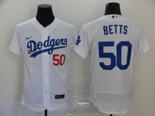 Los Angeles Dodgers 50 Mookie Betts White 2020 Flexbase Jersey