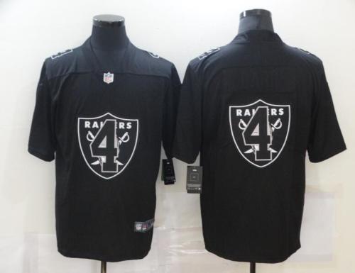 Oakland Raiders 4 CARR Black Shadow Logo Limited Jersey