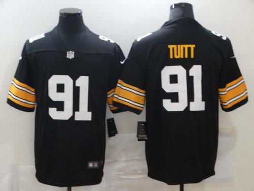 Steelers 91 Stephon Tuitt Black Alternate Women Vapor Untouchable Limited Jersey