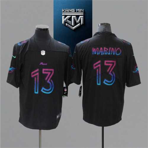 2021 Dolphins 13 MARINO BLACK NFL Jersey S-XXL COLOR Font