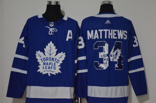 Toronto Maple Leafs 34 MATTHEWS Blue Fashion Jersey