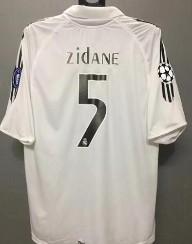with UCL Patch Retro Jersey 2005-2006 Real Madrid ZIDANE 5 Home Soccer Jersey