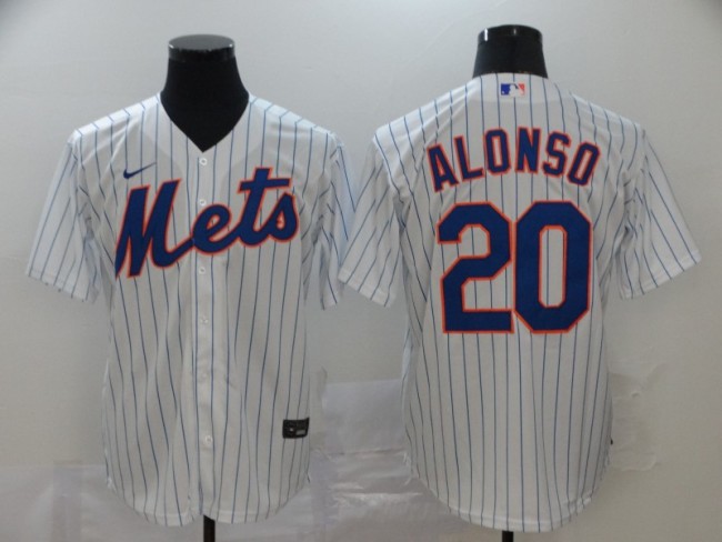 New York Mets 20 ALONSO White 2020 Cool Base Jersey