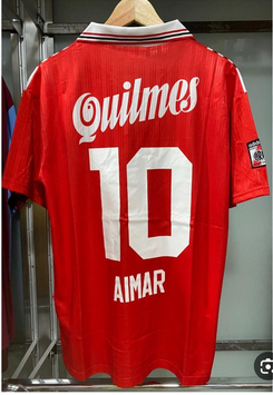 Retro Jersey 1996-1997 River Plate AIMAR 10 Away Red Soccer Jersey