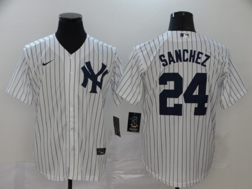New York Yankees 24 SANCHEZ White 2020 Cool Base Jersey