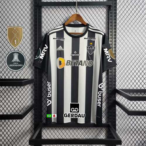 with 2 Patches+All Sponor Logos Fans Version 2022-2023 Atletico mineiro Home Soccer Jersey