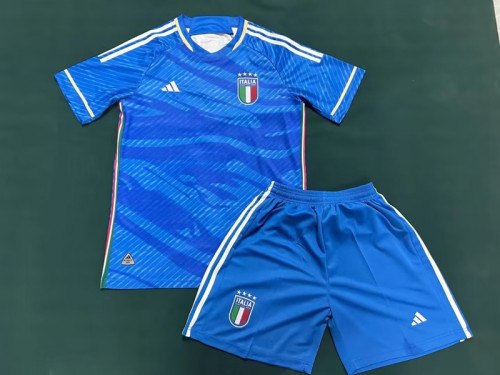 Adult Uniform 2023-2024 Italy Home Soccer Jersey Shorts