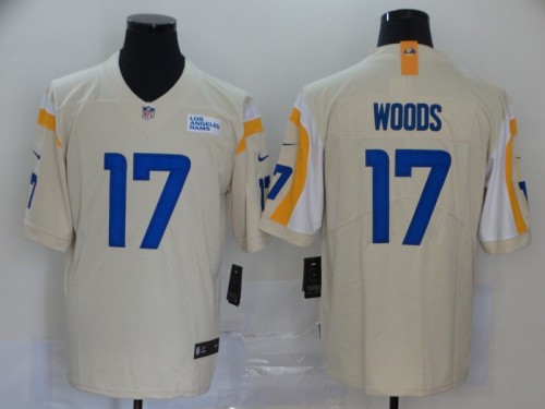 Los Angeles Rams 17 WOODS White NFL Jersey