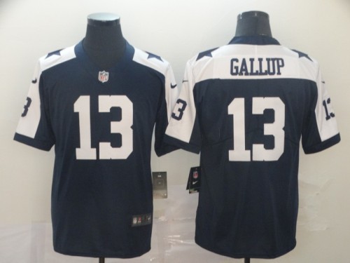 Dallas Cowboys 13 Michael Gallup Navy Throwback Vapor Untouchable Limited Jersey