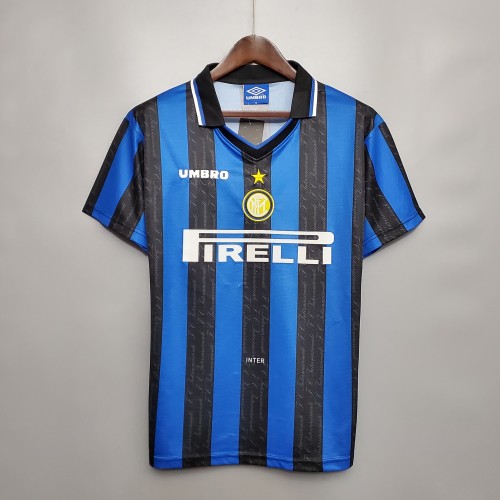 Retro Jersey 1997-1998 Inter Milan Home Soccer Jersey Vintage Football Shirt
