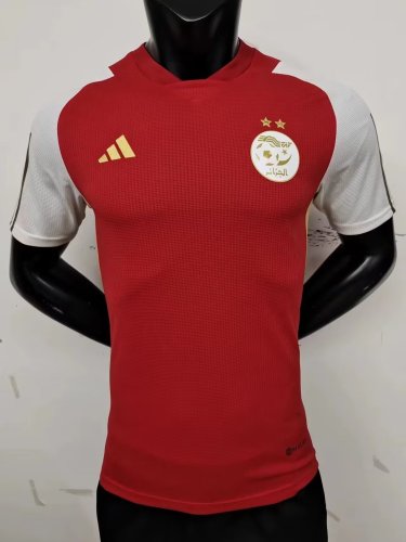 Player Version 2023-2024 Algeria Red Soccer Jersey