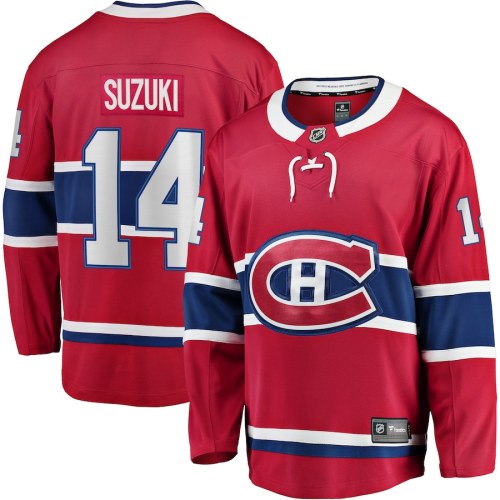 Men's Montreal Canadiens Nick Suzuki Fanatics Branded Red Home Breakaway Player Jersey