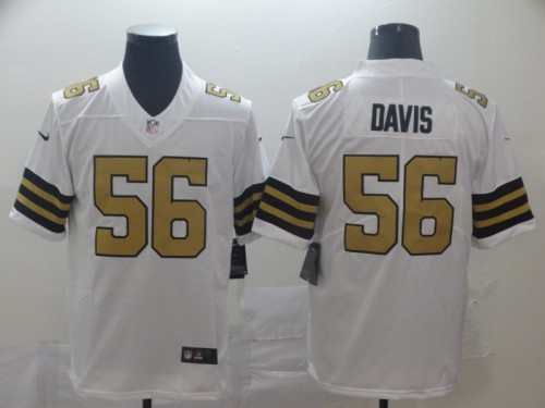 New Orleans Saints 56 DeMario Davis White Color Rush Limited Jersey