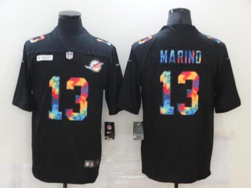 Miami Dolphins 13 MARINO Black Vapor Untouchable Fashion Limited Jersey