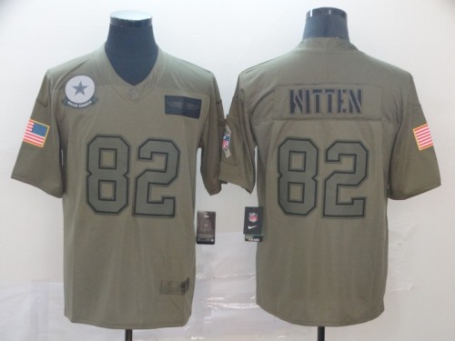 Dallas Cowboys 82 WITTEN 2019 Olive Salute To Service Limited Jersey