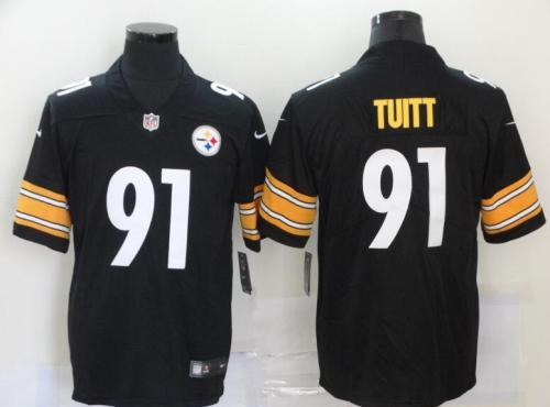Steelers 91 Stephon Tuitt Black Vapor Untouchable Limited Jersey