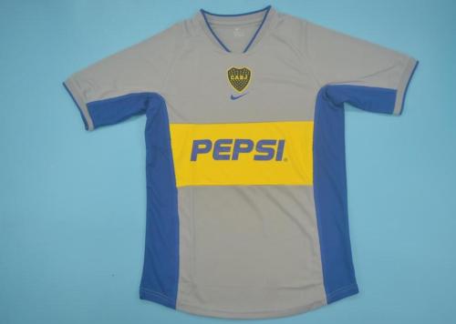 Retro Jersey 2002-2003 Boca Juniors Away Grey Soccer Jersey
