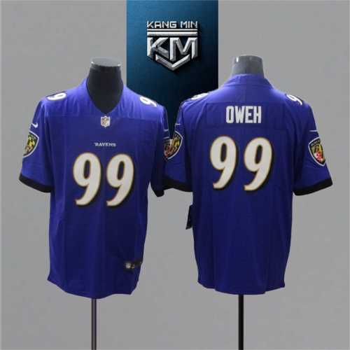 2021 Ravens 99 OWEH BLUE NFL Jersey S-XXL WHITE Font