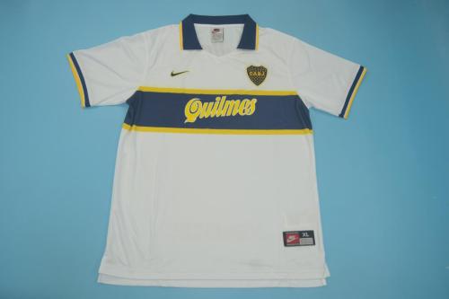 Retro Jersey 1996-1997 Boca Juniors Away White Soccer Jersey