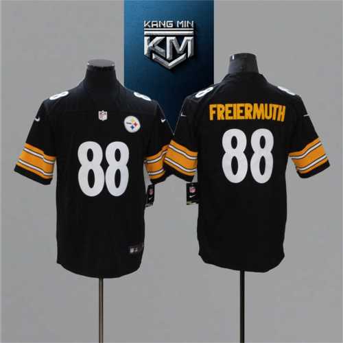2021 Steelers 88 FREIERMUTH Black NFL Jersey S-XXL White Font BB