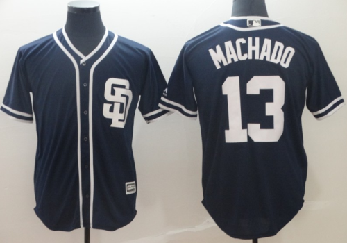 2019 San Diego Padres # 13 MACHADO Blue  MLB Jersey