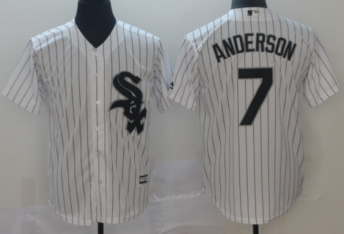 2019 Chicago White Sox #7 ANDERSON white MLB Jersey