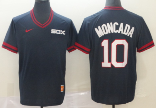 2019 Chicago White Sox# 10 MONCADA Black MLB Jersey