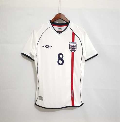 Retro Jersey 2002 England LAMPARD 8 Home Vintage Soccer Jersey