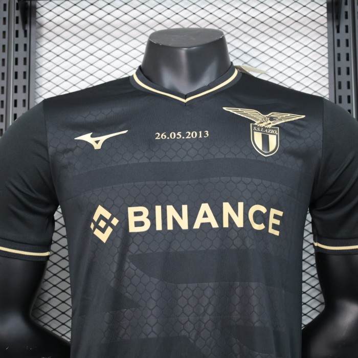 Lazio Maillot Player Version 2023-2024 Lazio 10th Anniversary Black Football Shirt Soccer Jersey