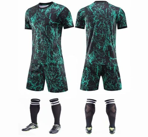 #201 202 203 Green Blank Adult Uniform Soccer Jersey Shorts
