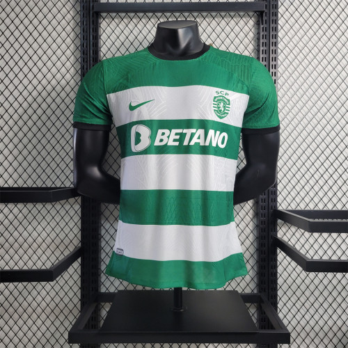 Player Version 2023-2024 Sporting Lisbon Home Soccer Jersey