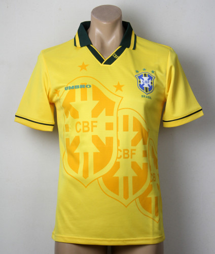 Retro Jersey 1993-1994 Brazil Home Soccer Jersey Vintage Brasil Camisetas de Futbol