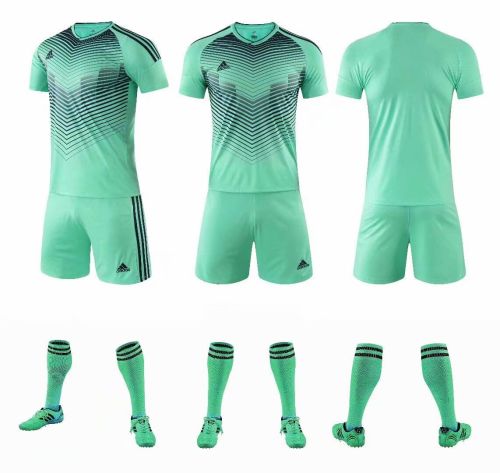 XBJ-AFX-802# Blue Tracking Suit Adult Uniform Soccer Jersey Shorts