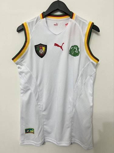 Retro Jersey 2002 Cameroon White Soccer Jersey Football Vest