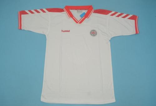 Retro Jersey 1998 Denmark Away Soccer Jersey White Vintage Football Shirt