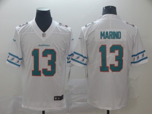Miami Dolphins 13 Dan Marino White Team Logos Fashion Vapor Limited Jersey