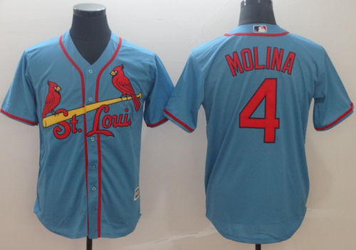 2019 St. Louis Cardinals # 4 MOLINA Blue  MLB Jersey