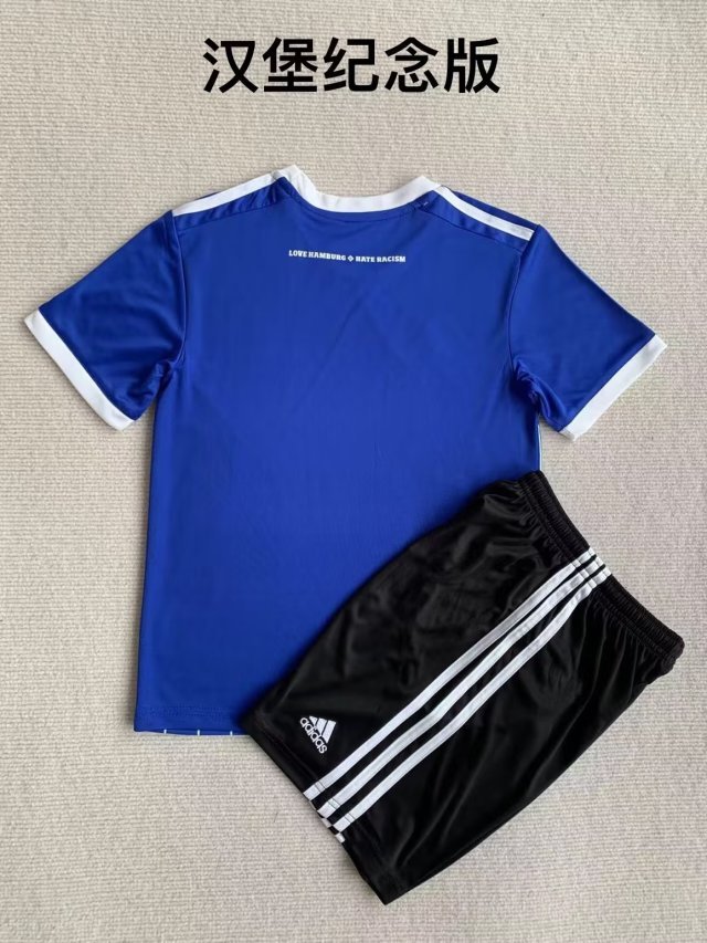 Youth Uniform Kids Kit 2023-2024 Hamburger Souvenir Soccer Jersey Shorts
