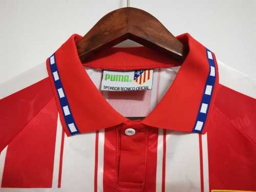 Retro Jersey 1994-1995 Atletico Madrid Home Soccer Jersey Vintage Football Shirt