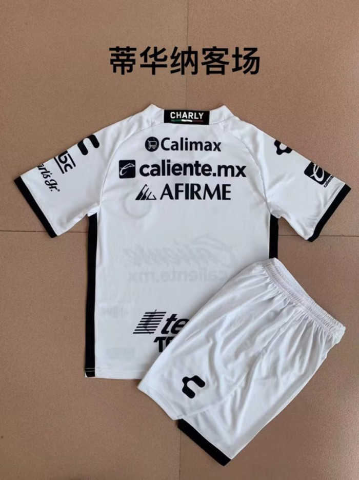 Adult Uniform 2023-2024 Xolos de Tijuana Away White Soccer Jersey Shorts