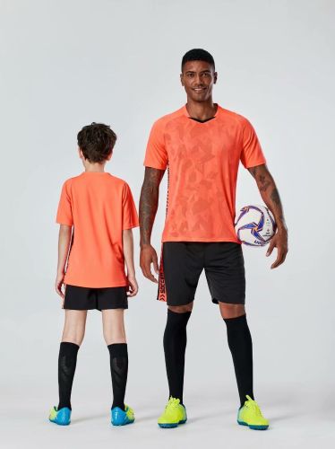 XBJKJW-8822 Orange  Soccer Tracking Suit  Adult Uniform Soccer Jersey Shorts